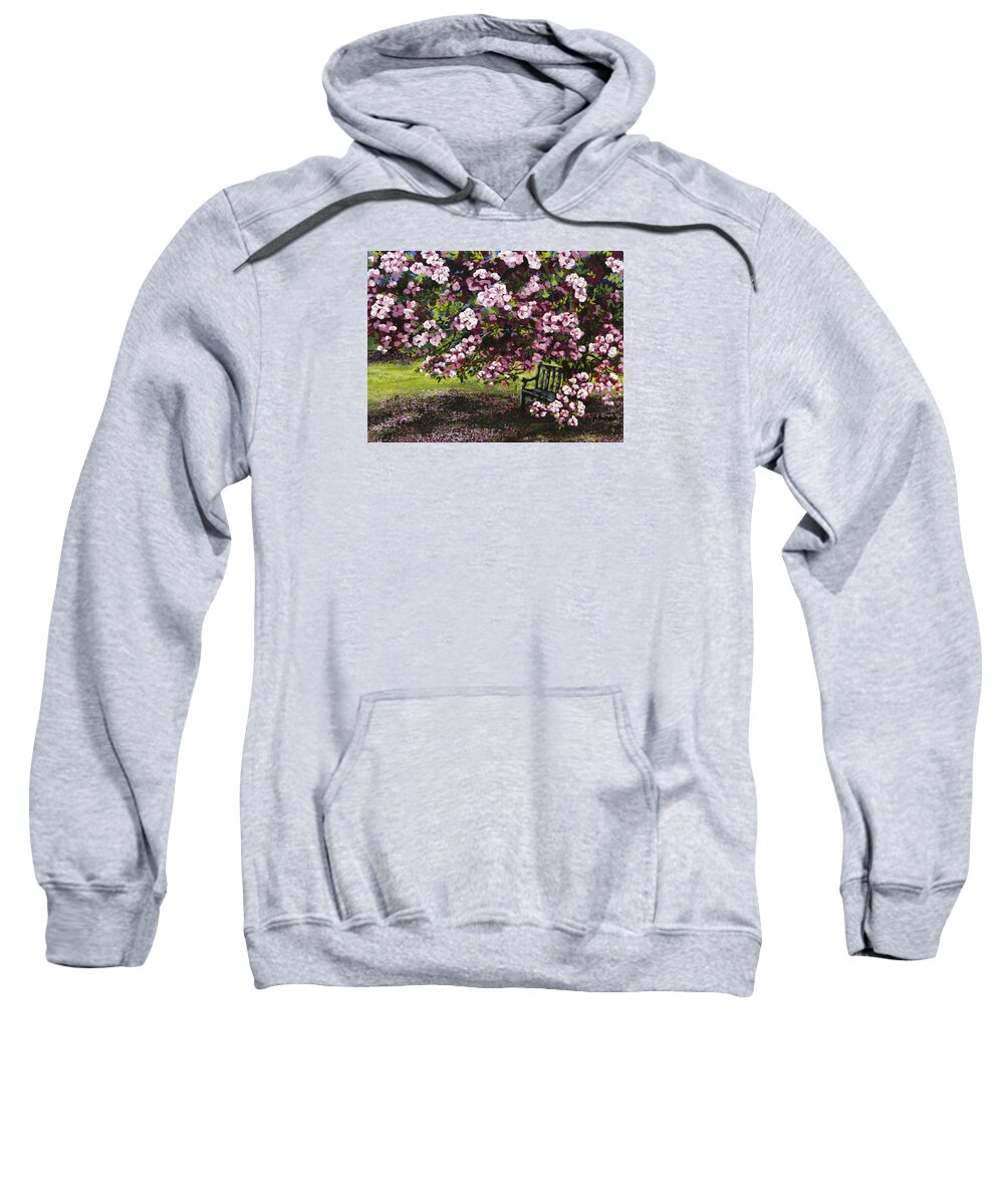 Meditation Sweatshirt featuring the painting A Place to Dream by Mary Palmer