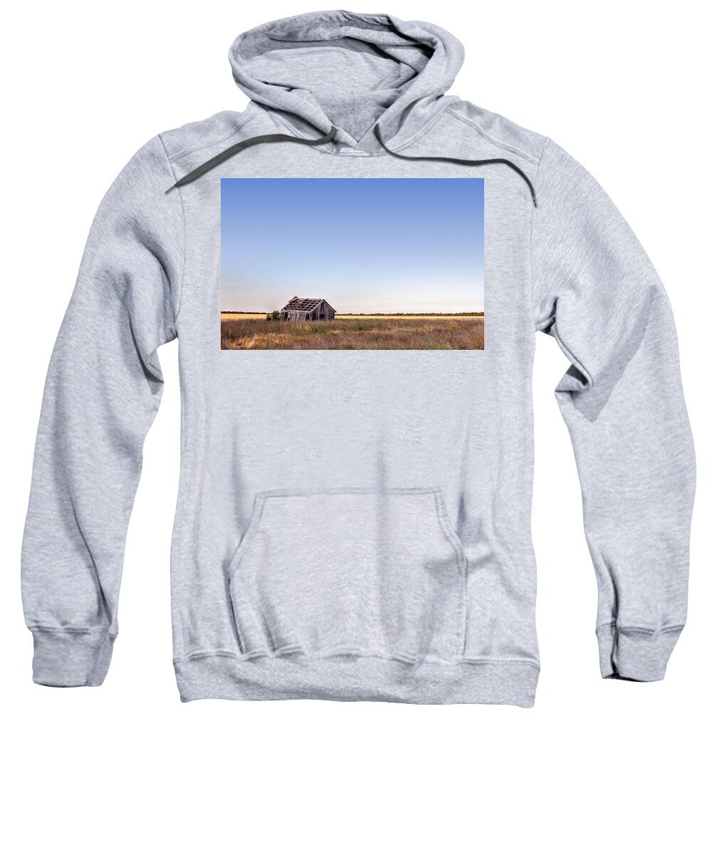 Barn Sweatshirt featuring the photograph Abandoned Farmhouse in a Field by Todd Aaron