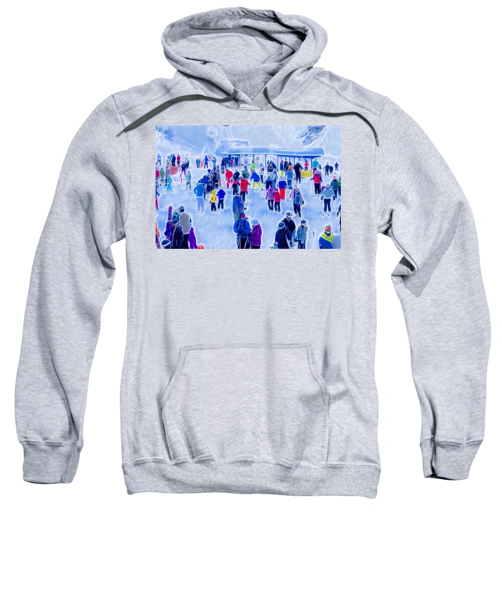 Mountains Sweatshirt featuring the photograph After the Run by Albert Seger