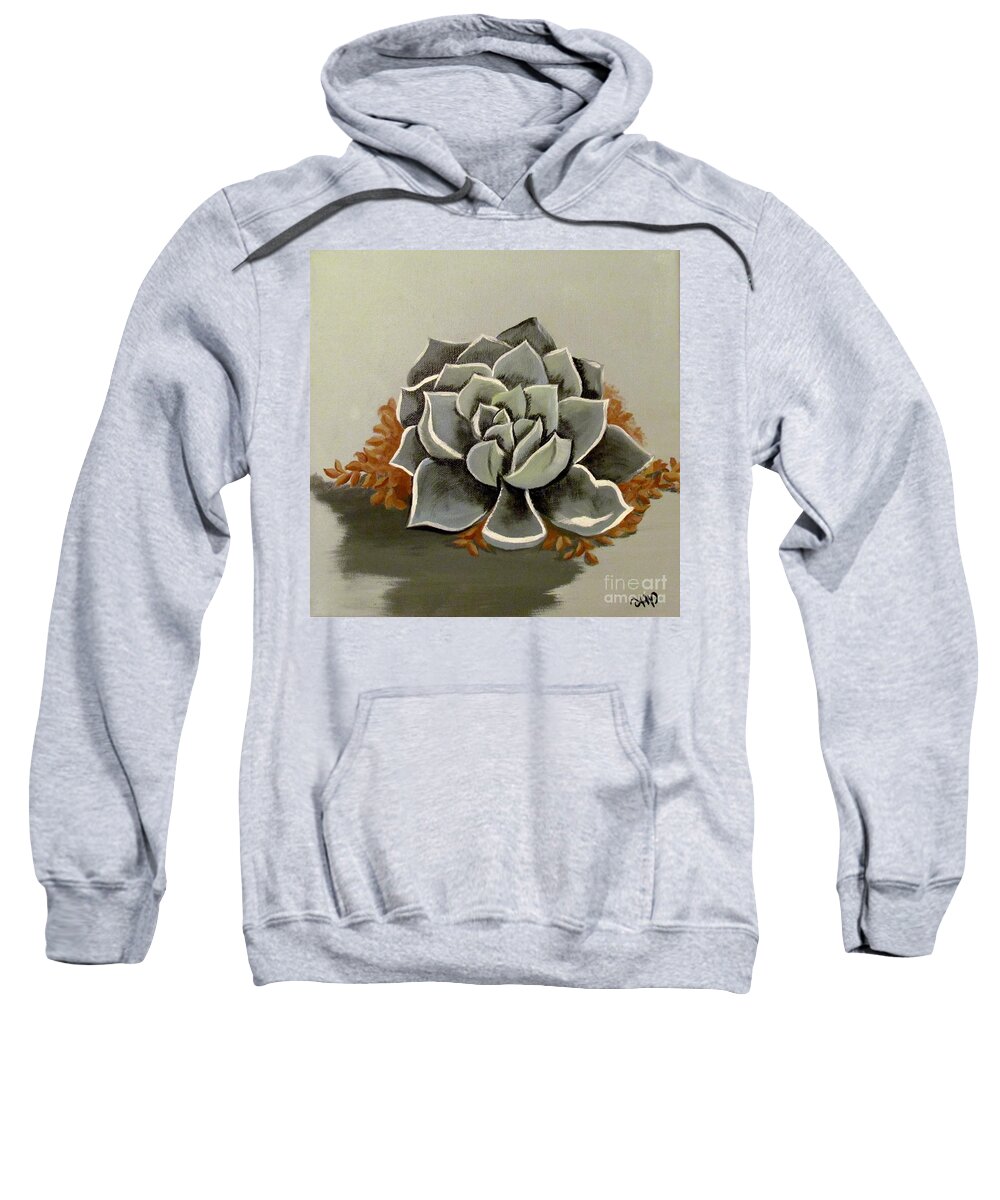 Succulents Sweatshirt featuring the painting Agave by Mandy Joy