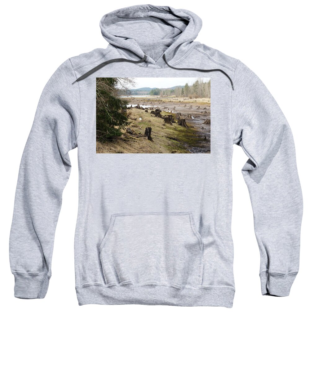 Wall Art Sweatshirt featuring the photograph Alder Lake by Ron Roberts