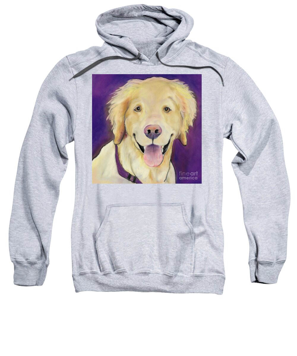 Purple Painting Sweatshirt featuring the painting Alex by Pat Saunders-White