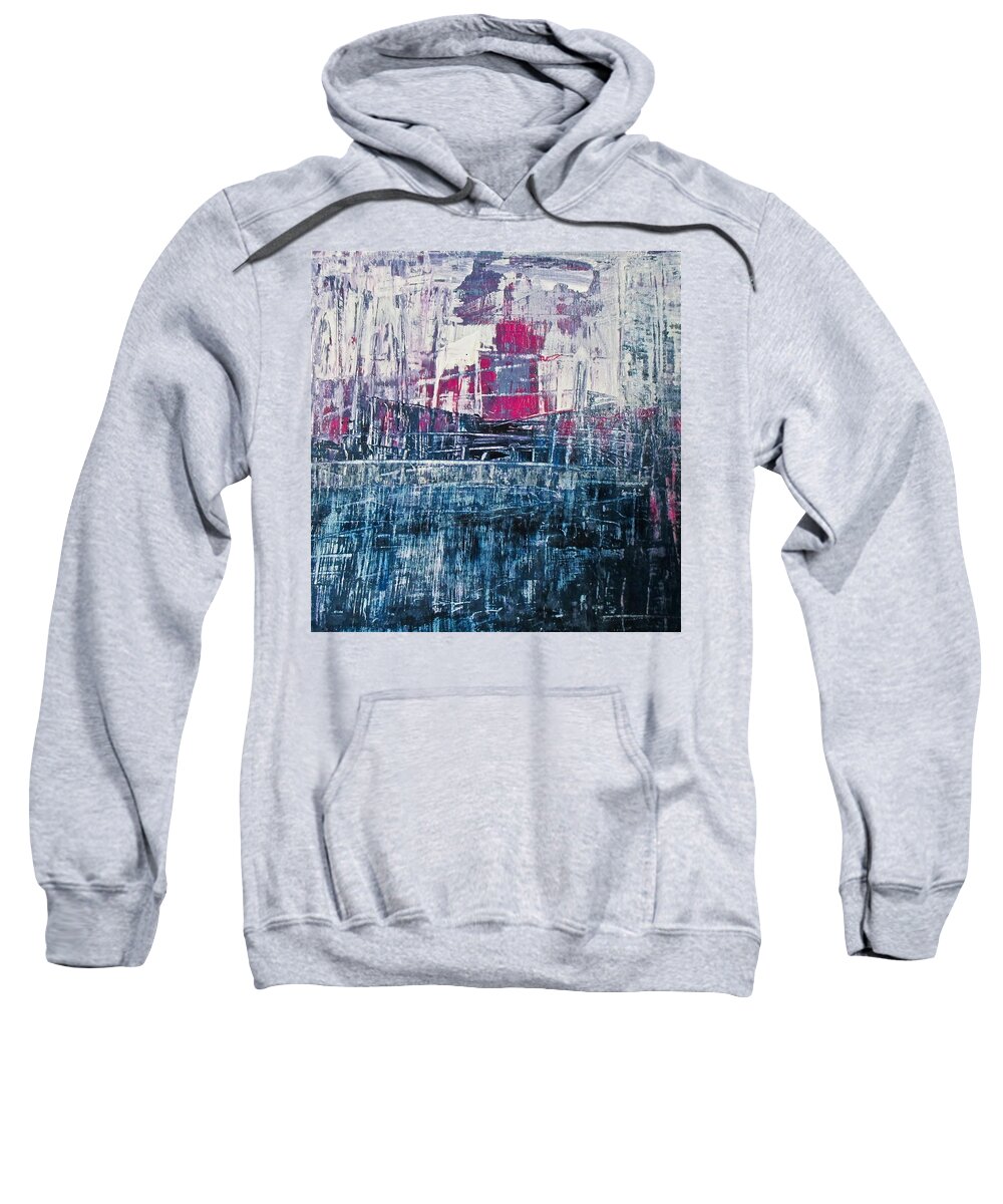 House Sweatshirt featuring the painting Almost to the Canadian Border by Janice Nabors Raiteri