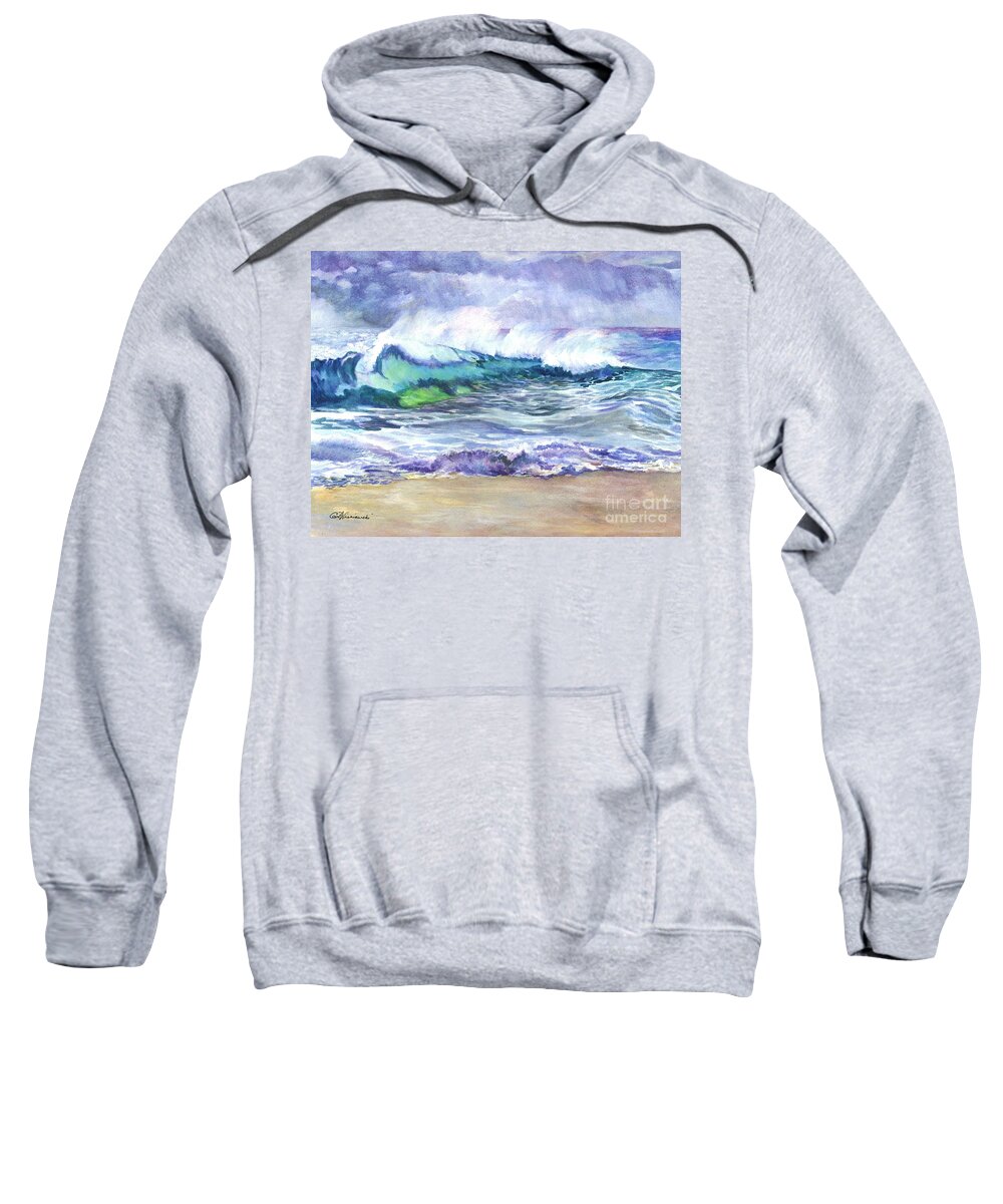 Sea Sweatshirt featuring the painting An Ode To The Sea by Carol Wisniewski