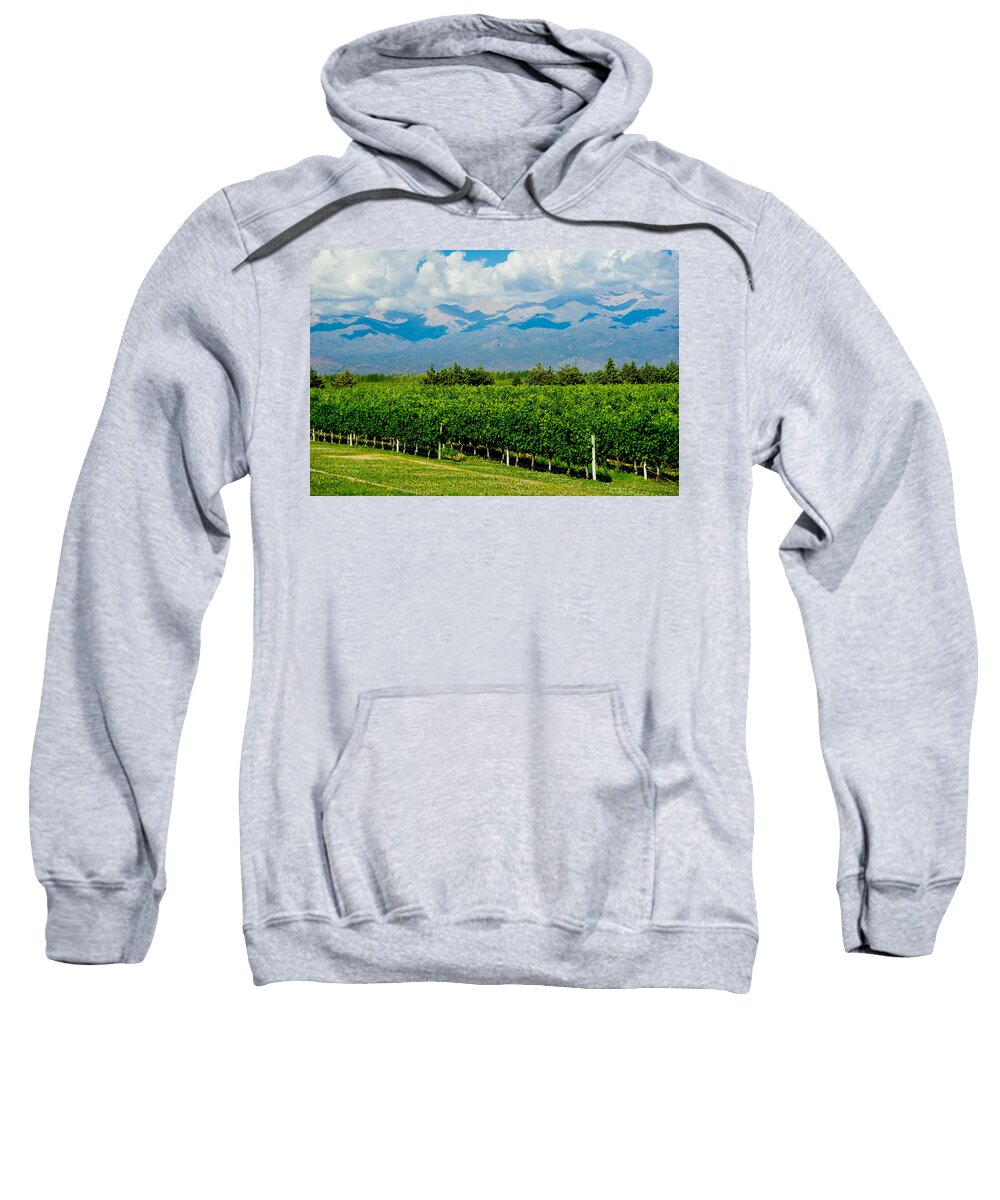 Vineyards Sweatshirt featuring the photograph Andes Vineyard by Kent Nancollas