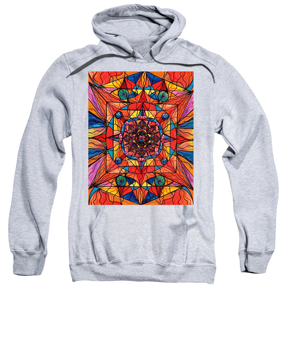 Aplomb Sweatshirt featuring the painting Aplomb by Teal Eye Print Store