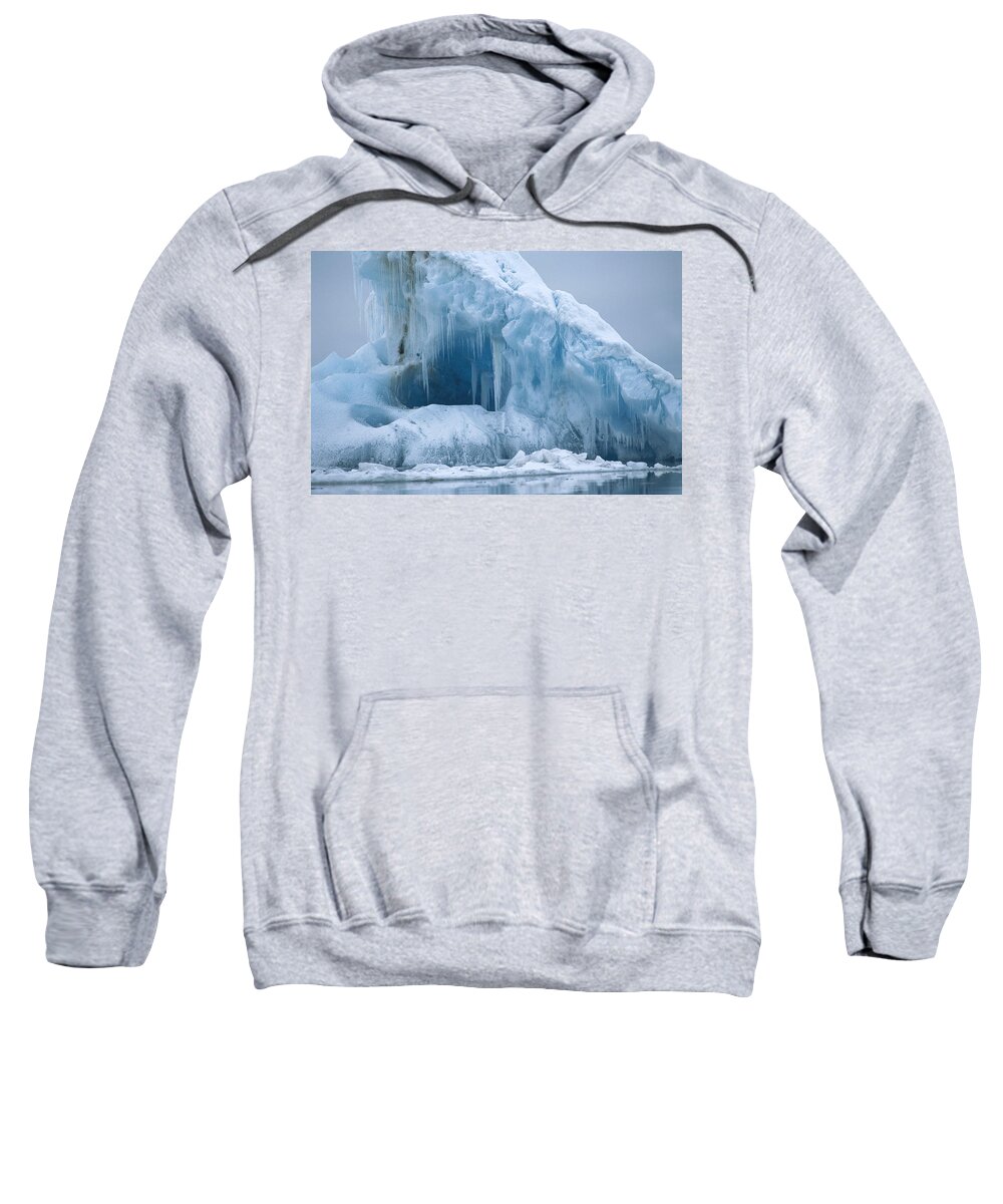 Feb0514 Sweatshirt featuring the photograph Arctic Landscape Svalbard Norway by Flip Nicklin