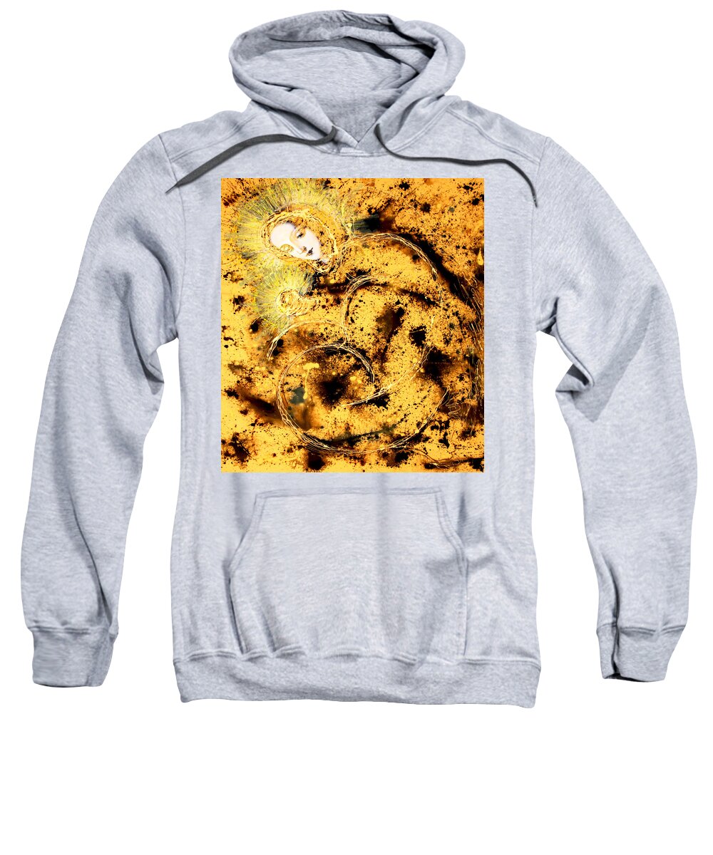 Giorgio Sweatshirt featuring the painting As I heard you whisper you Loved me so my heart began to live by Giorgio Tuscani