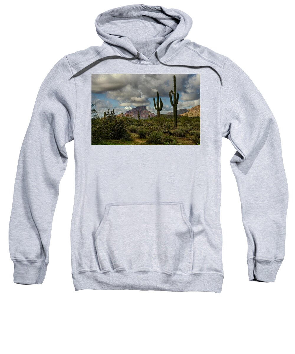 Arizona Sweatshirt featuring the photograph As the Clouds Pass By by Saija Lehtonen