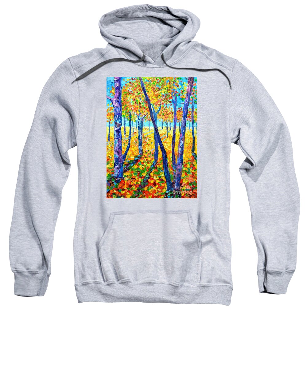 Autumn Sweatshirt featuring the painting Autumn Colors by Ana Maria Edulescu
