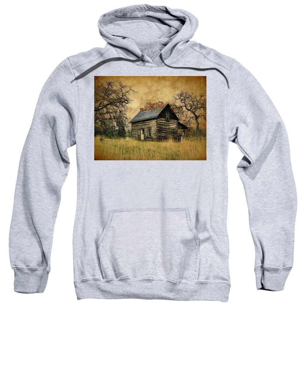 Cabin Sweatshirt featuring the photograph Backwoods Cabin by Steve McKinzie