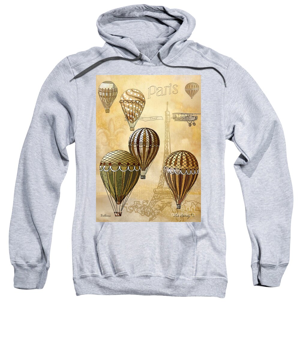Balloons Sweatshirt featuring the mixed media Balloons by Lee Owenby