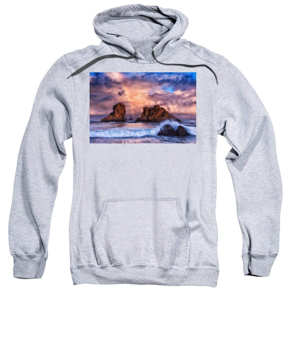 Storm Sweatshirt featuring the photograph Bandon Beauty by Darren White