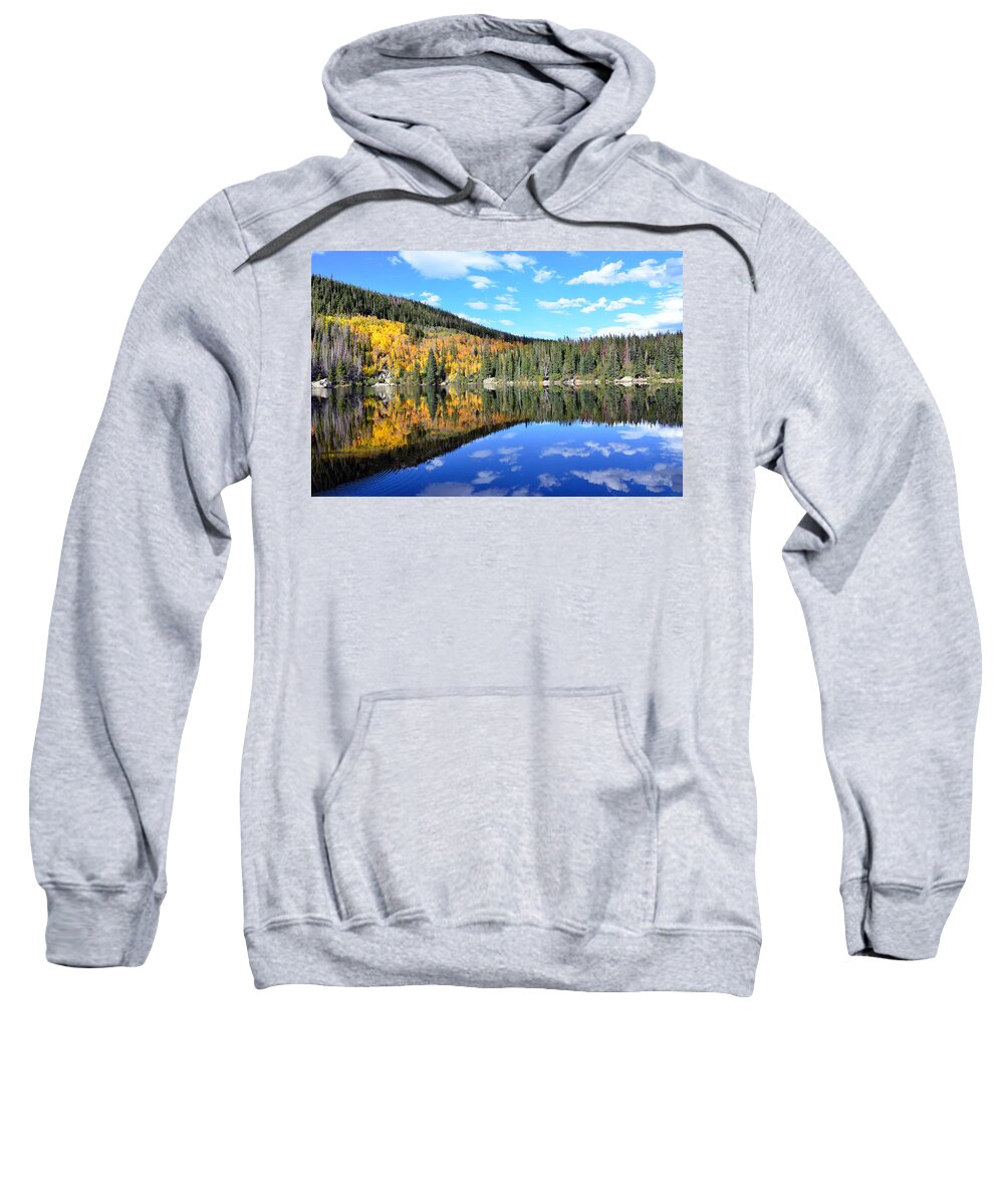 Rocky Sweatshirt featuring the photograph Bear Lake Reflection by Tranquil Light Photography