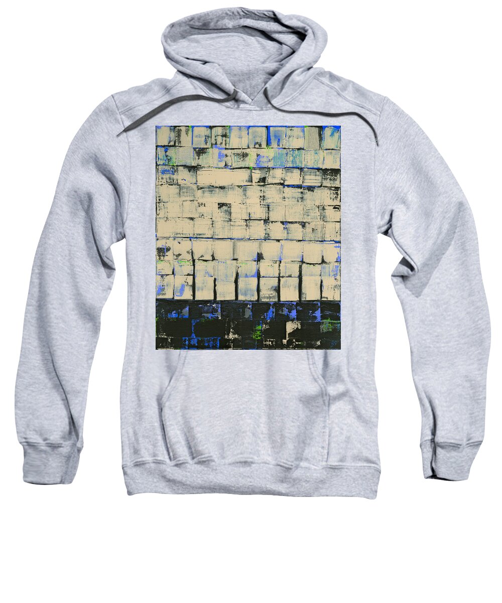 Abstract Sweatshirt featuring the painting Beige Squared by Artcetera By   LizMac