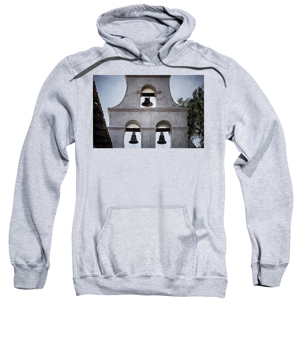 Mission Sweatshirt featuring the photograph Bells of Mission San Diego Too by Joan Carroll