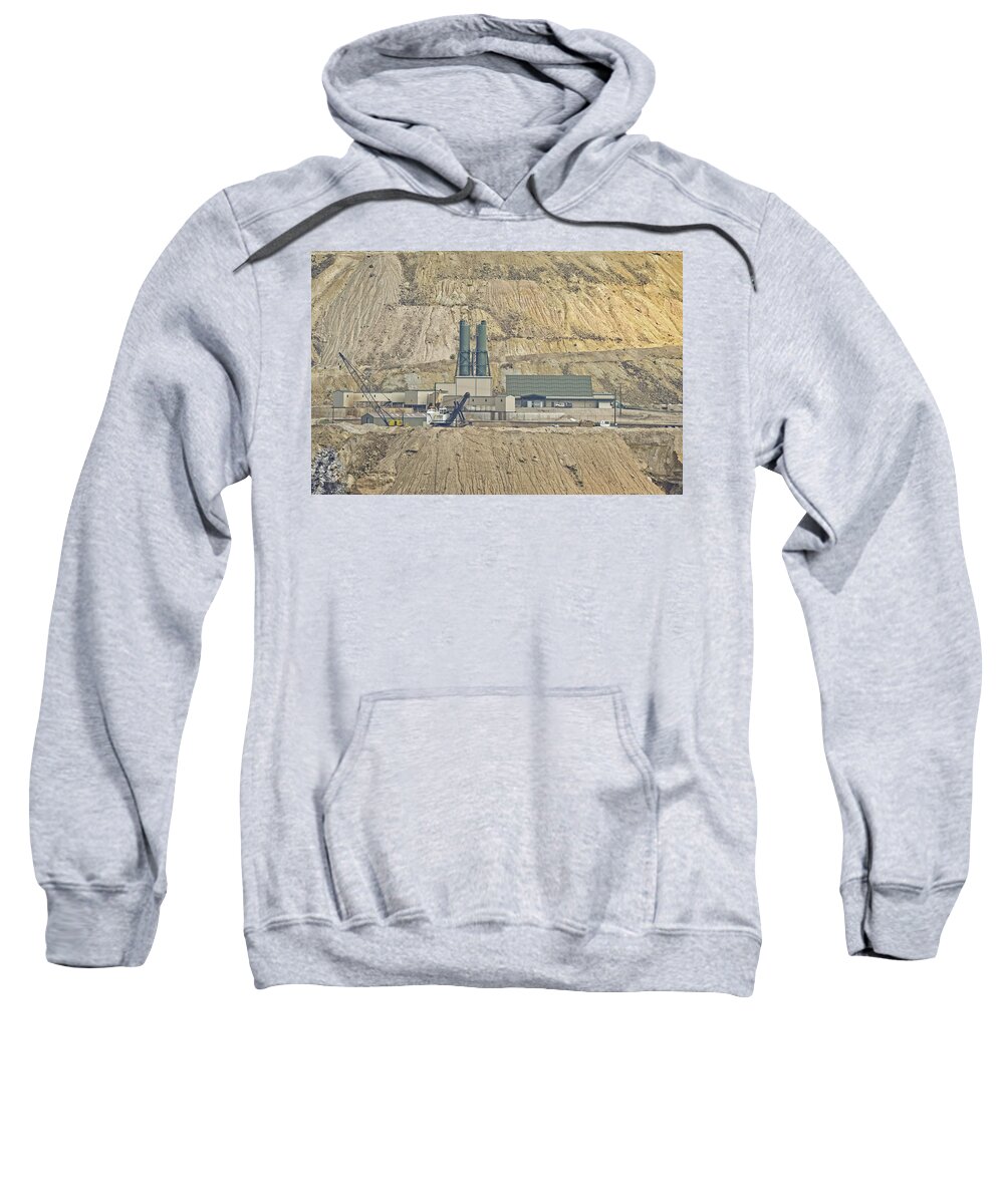 Butte Sweatshirt featuring the photograph Berkeley Pit Mine by Image Takers Photography LLC - Carol Haddon
