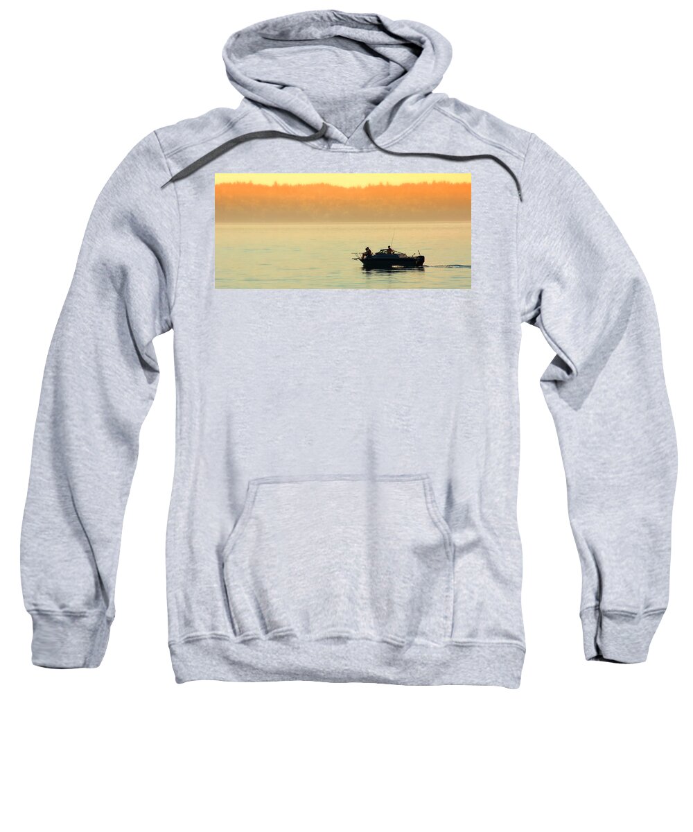 Puget Sound Sweatshirt featuring the photograph Best Night On The Water by Joe Ownbey