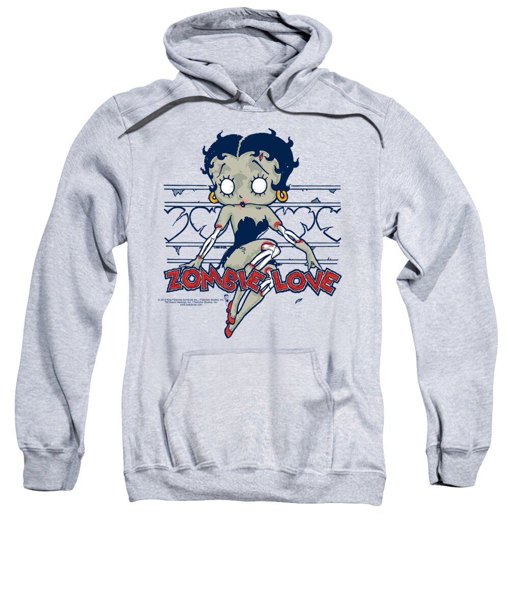  Sweatshirt featuring the digital art Betty Boop - Zombie Pinup by Brand A