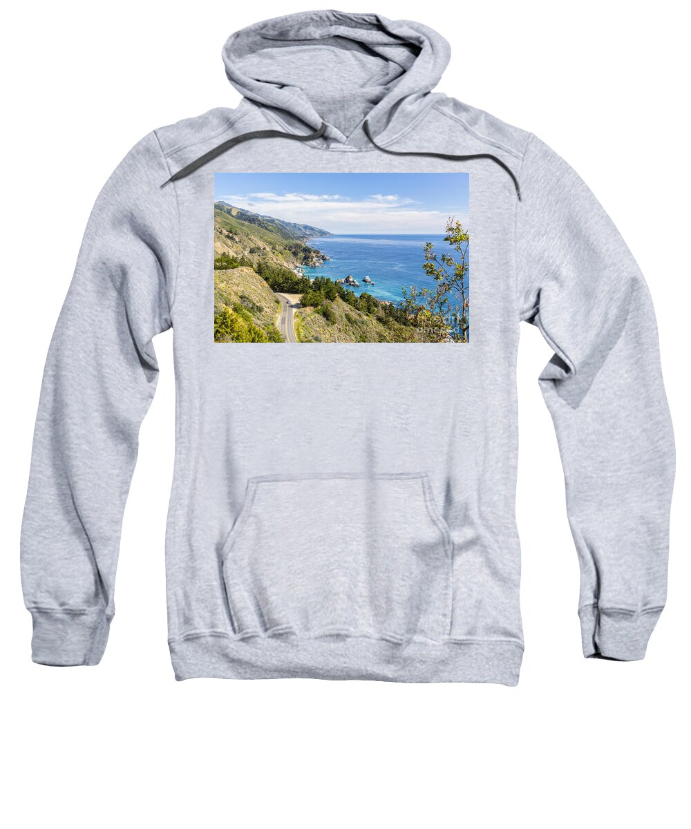 Big Sur Sweatshirt featuring the photograph Big Sur California coastline from above by Ken Brown