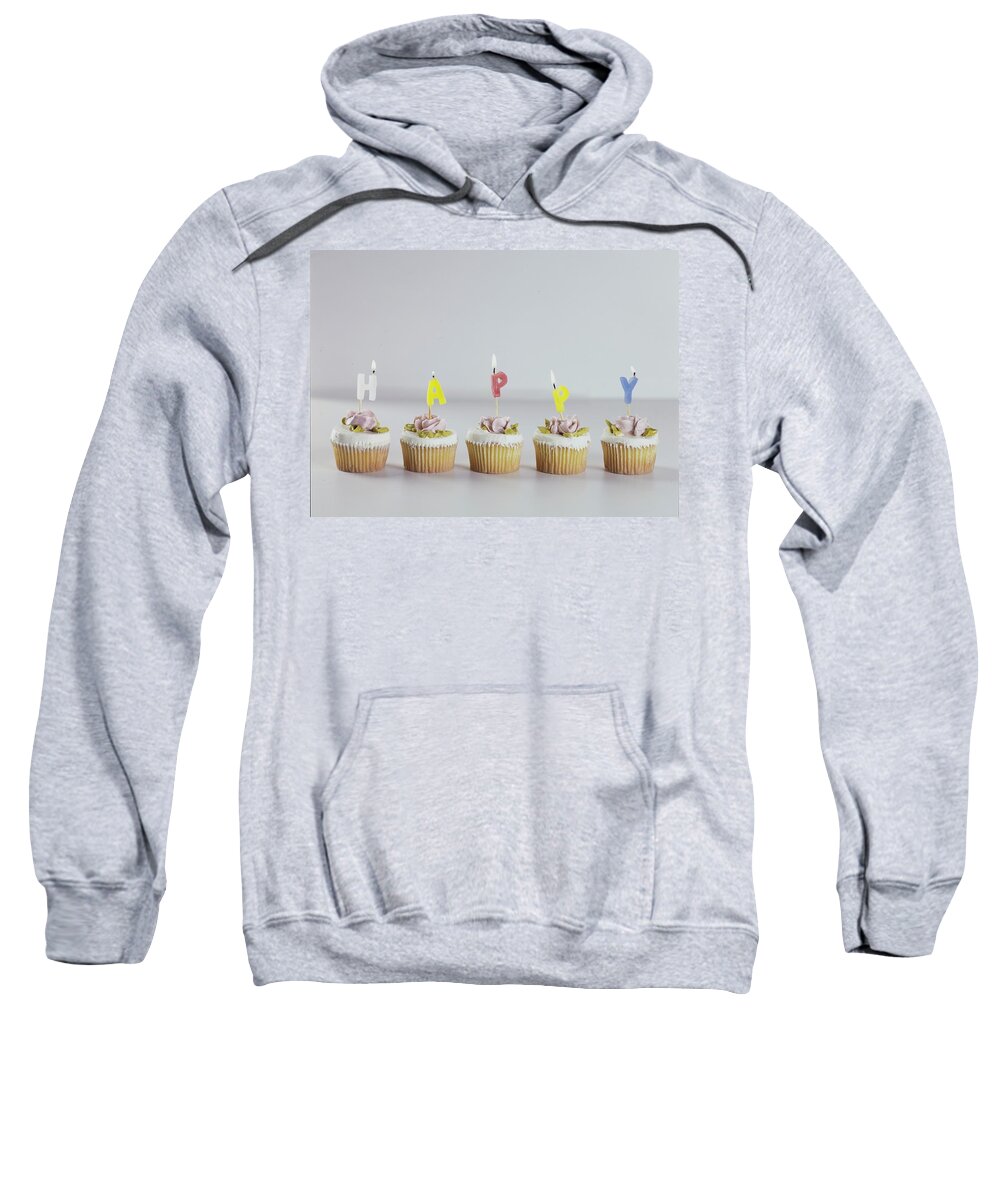 Cooking Sweatshirt featuring the photograph Birthday Cupcakes by Romulo Yanes