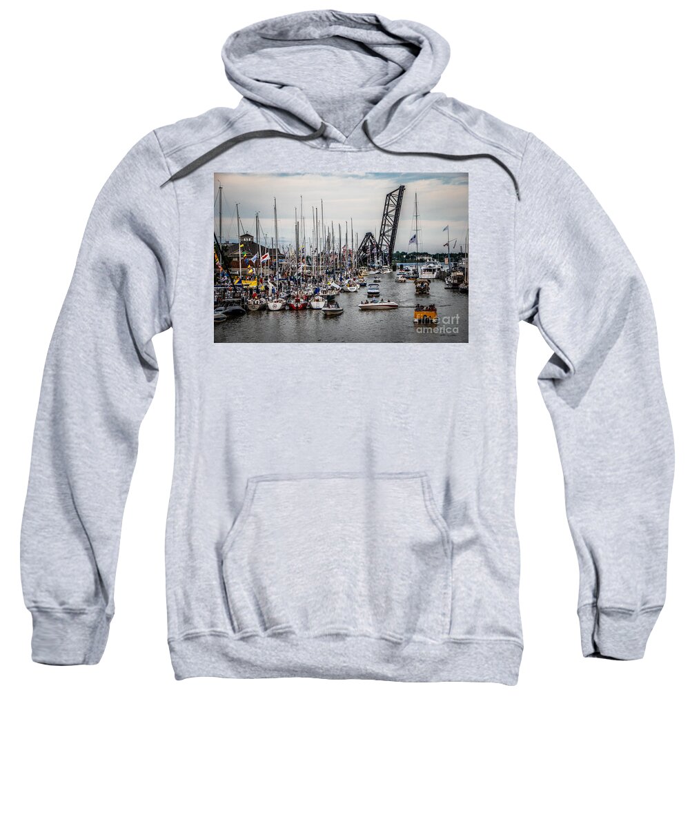 Black River Sweatshirt featuring the photograph Black River on Boat Night by Grace Grogan