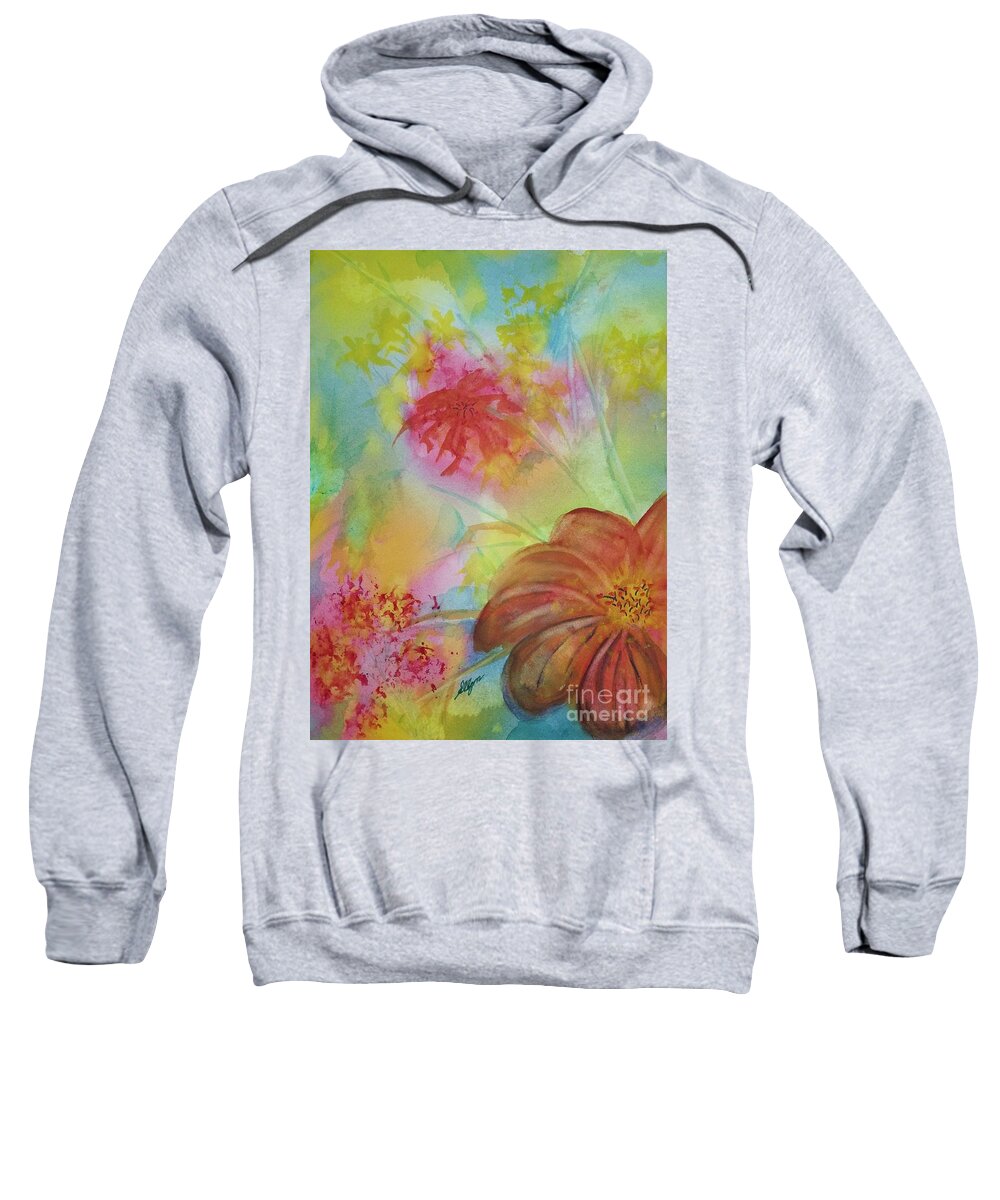 Flowers Sweatshirt featuring the painting Blossoms by Ellen Levinson