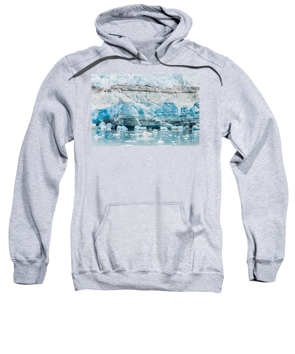 Alaska Sweatshirt featuring the photograph Blue Ice by Melinda Ledsome