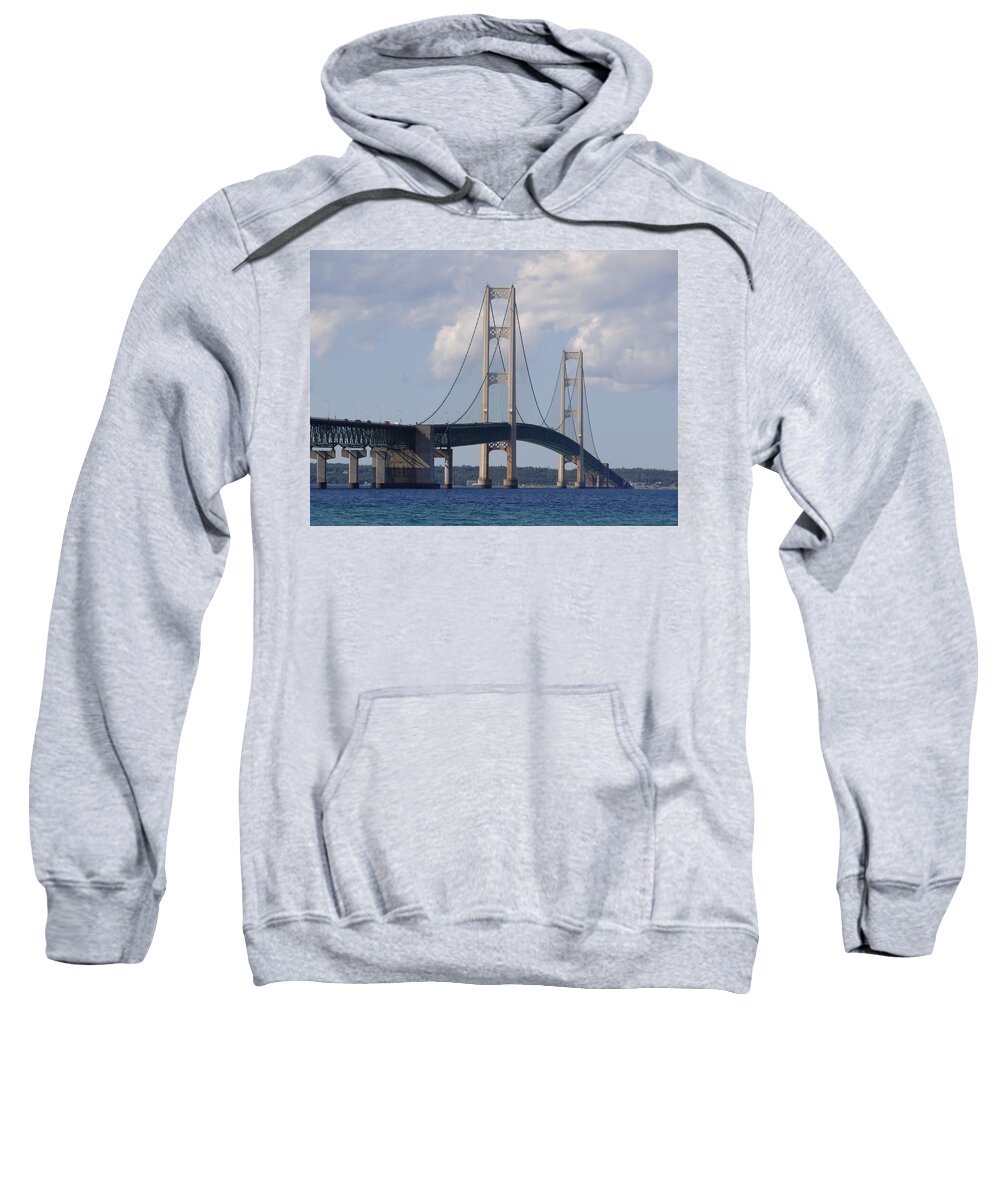 Michigan Sweatshirt featuring the photograph Bridging the Gap by Keith Stokes
