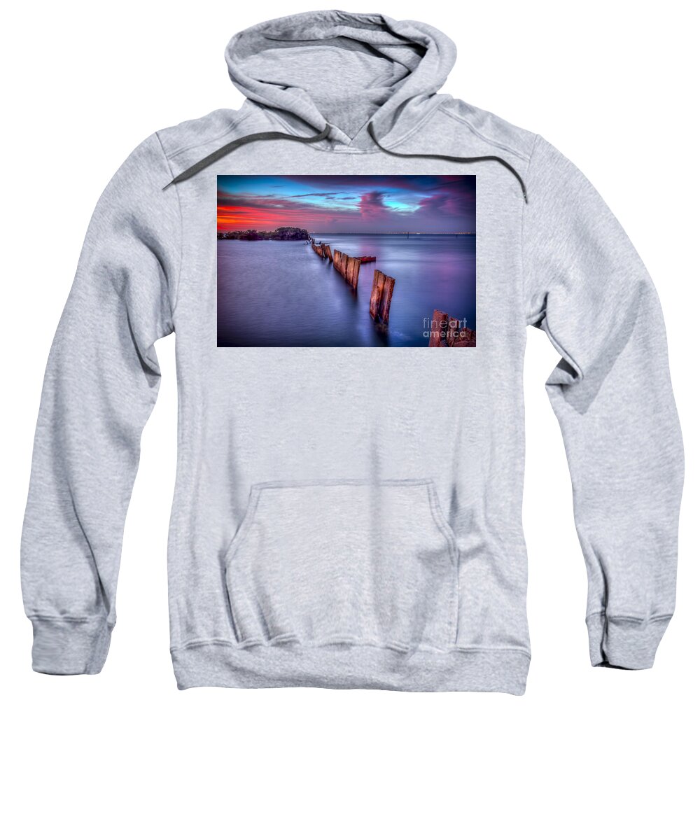 Gandy Bridge Sweatshirt featuring the photograph Calm Before The Storm by Marvin Spates