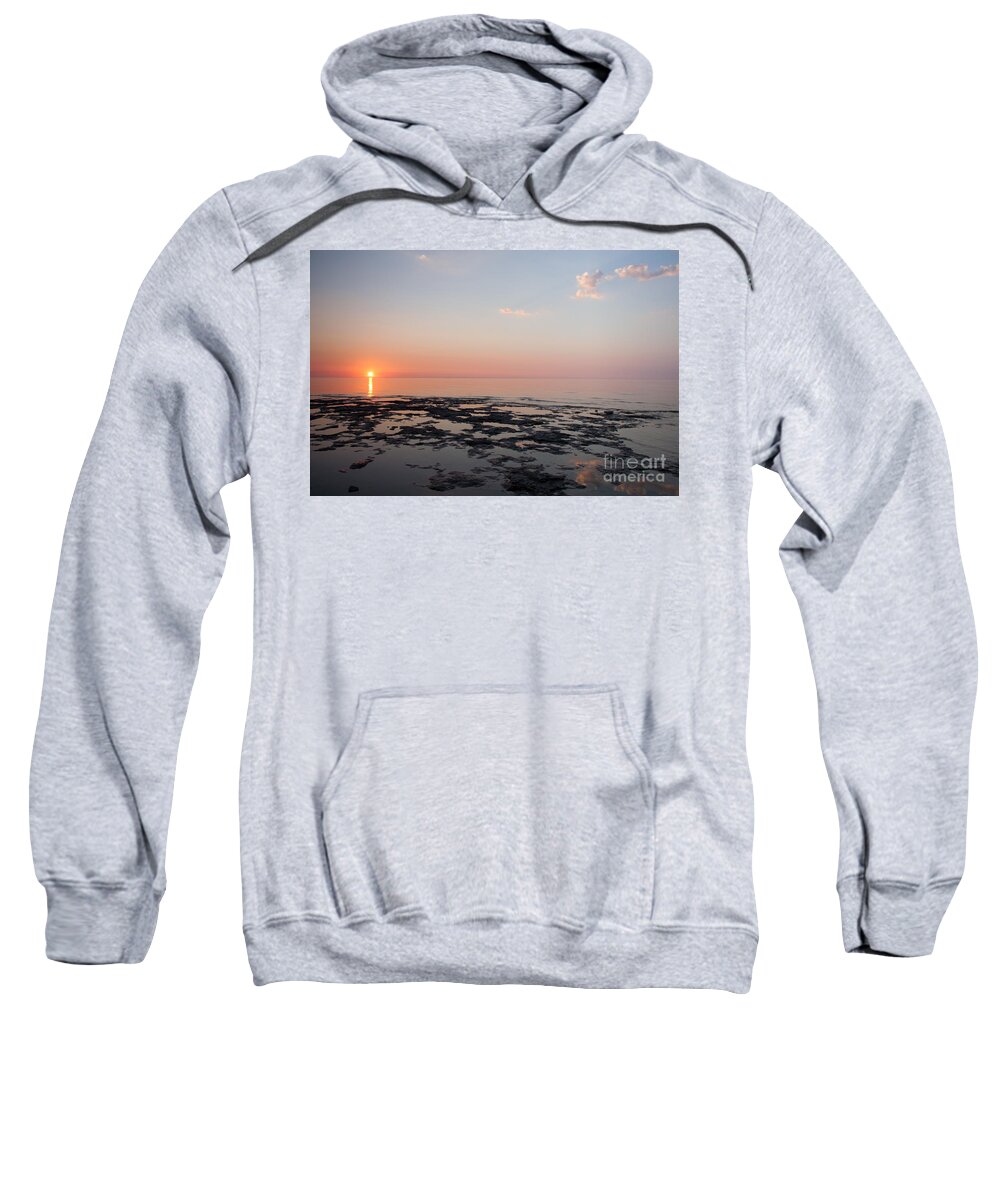 Door County Sweatshirt featuring the photograph Cave Point Pools by Paul Schultz