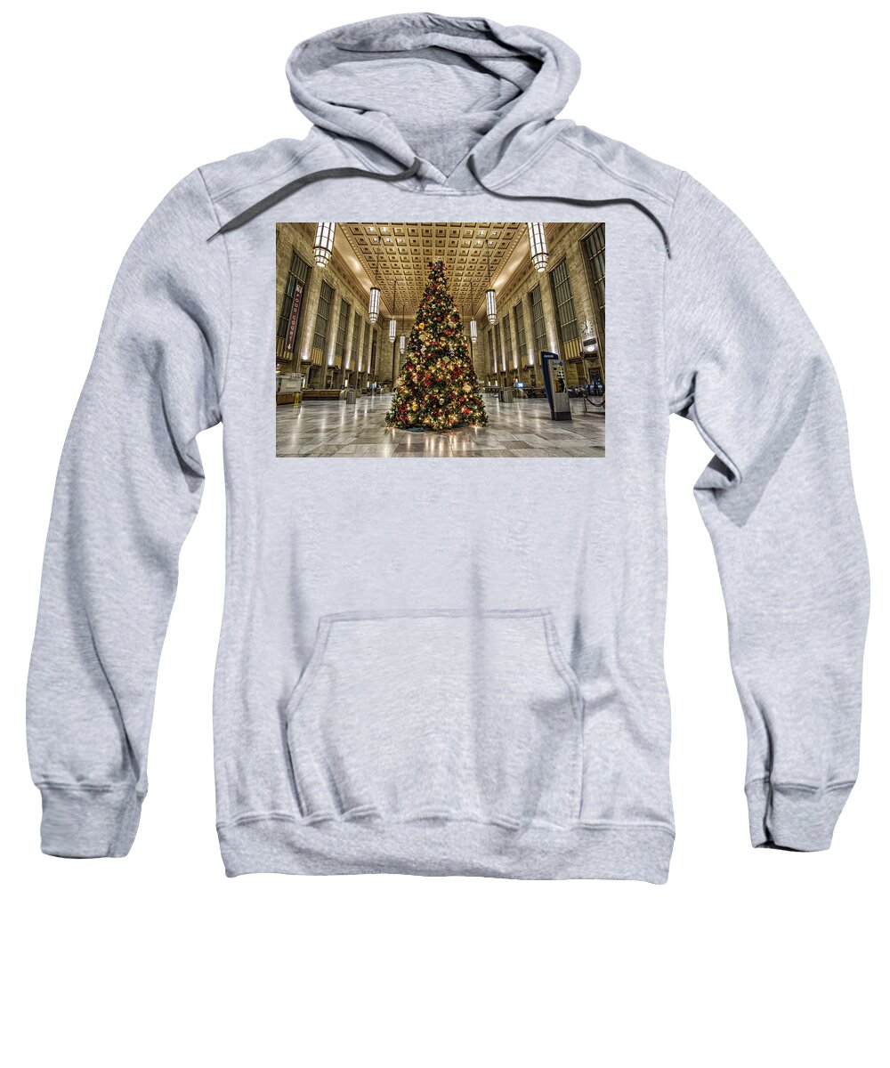 Christmas Sweatshirt featuring the photograph Christmas on 30th street by Rob Dietrich