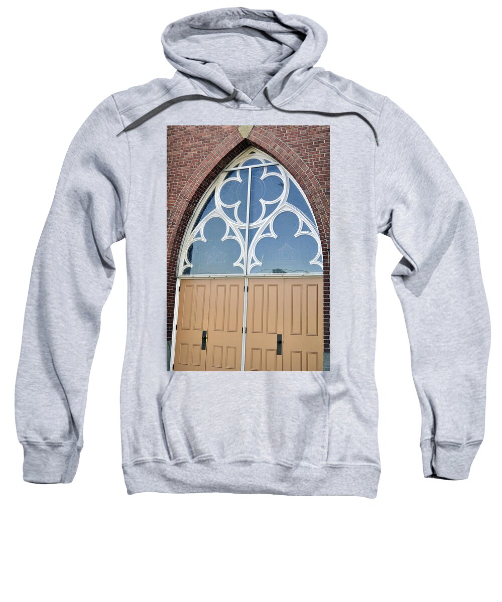 Church Sweatshirt featuring the photograph Church Entrance by Tikvah's Hope