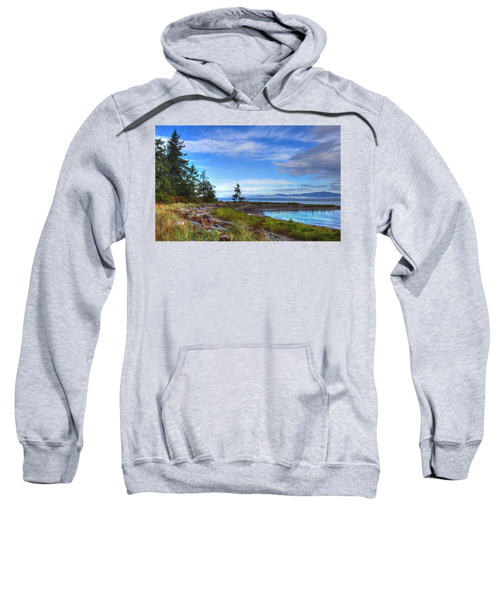 Blue Sweatshirt featuring the photograph Clearing Skies by Randy Hall