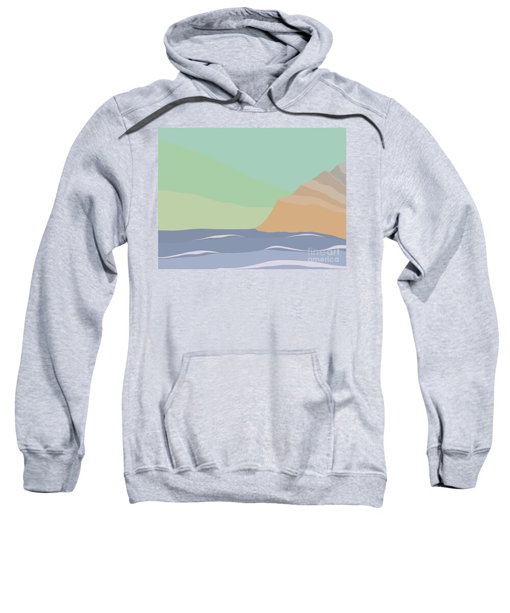 Coast Sweatshirt featuring the painting Coastal Bank by Henry Manning