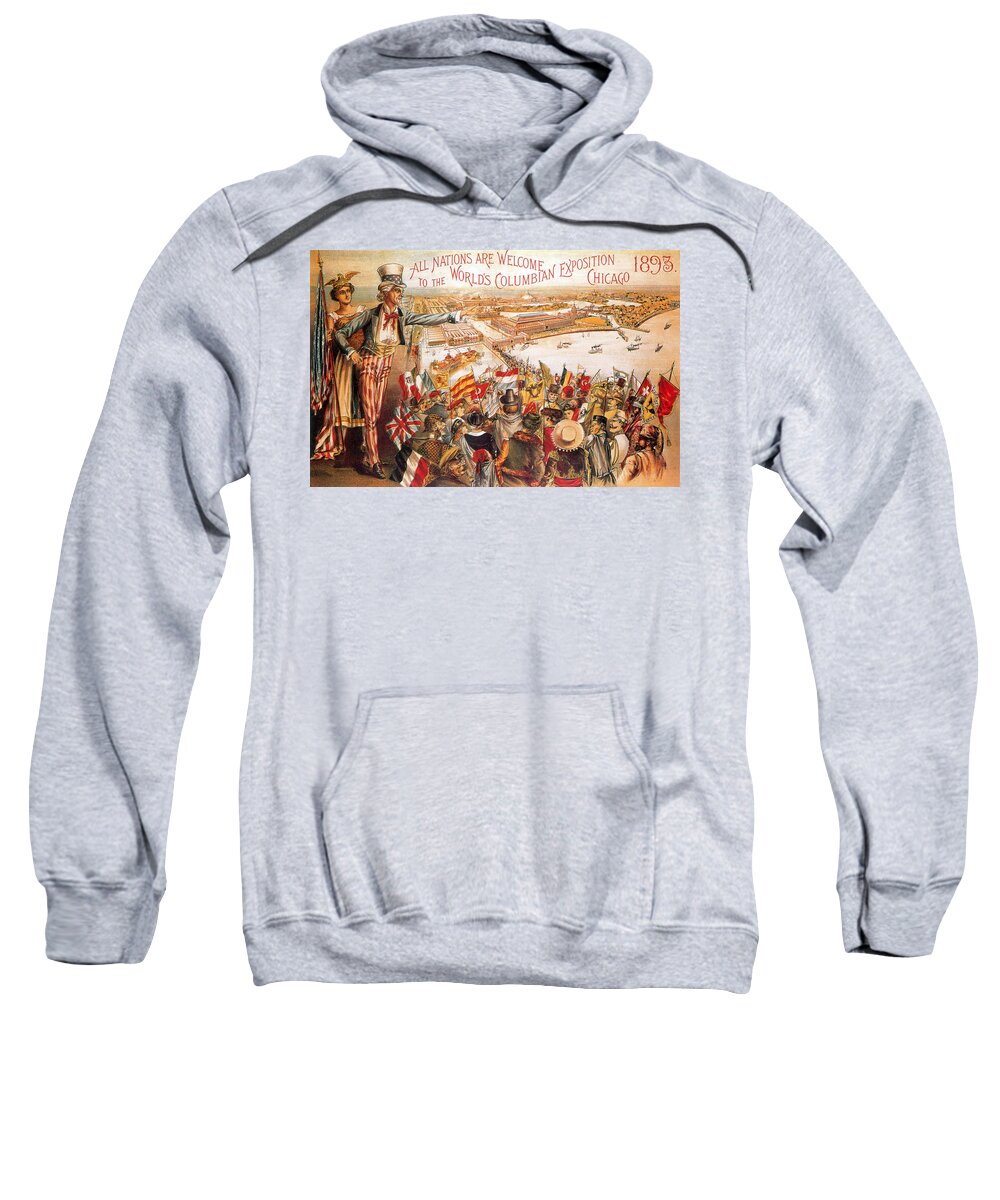 Fine Arts Sweatshirt featuring the photograph Columbian Exposition Poster, 1893 by Science Source