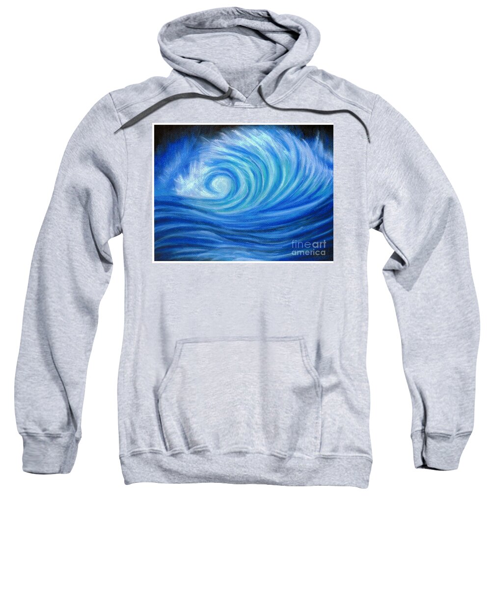 Waves Sweatshirt featuring the pastel Crash by Lynellen Nielsen