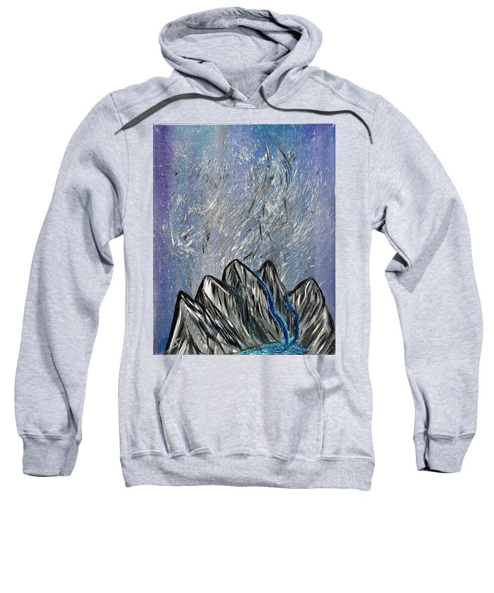 Dancing Sweatshirt featuring the painting Dancing Stars by Suzanne Surber