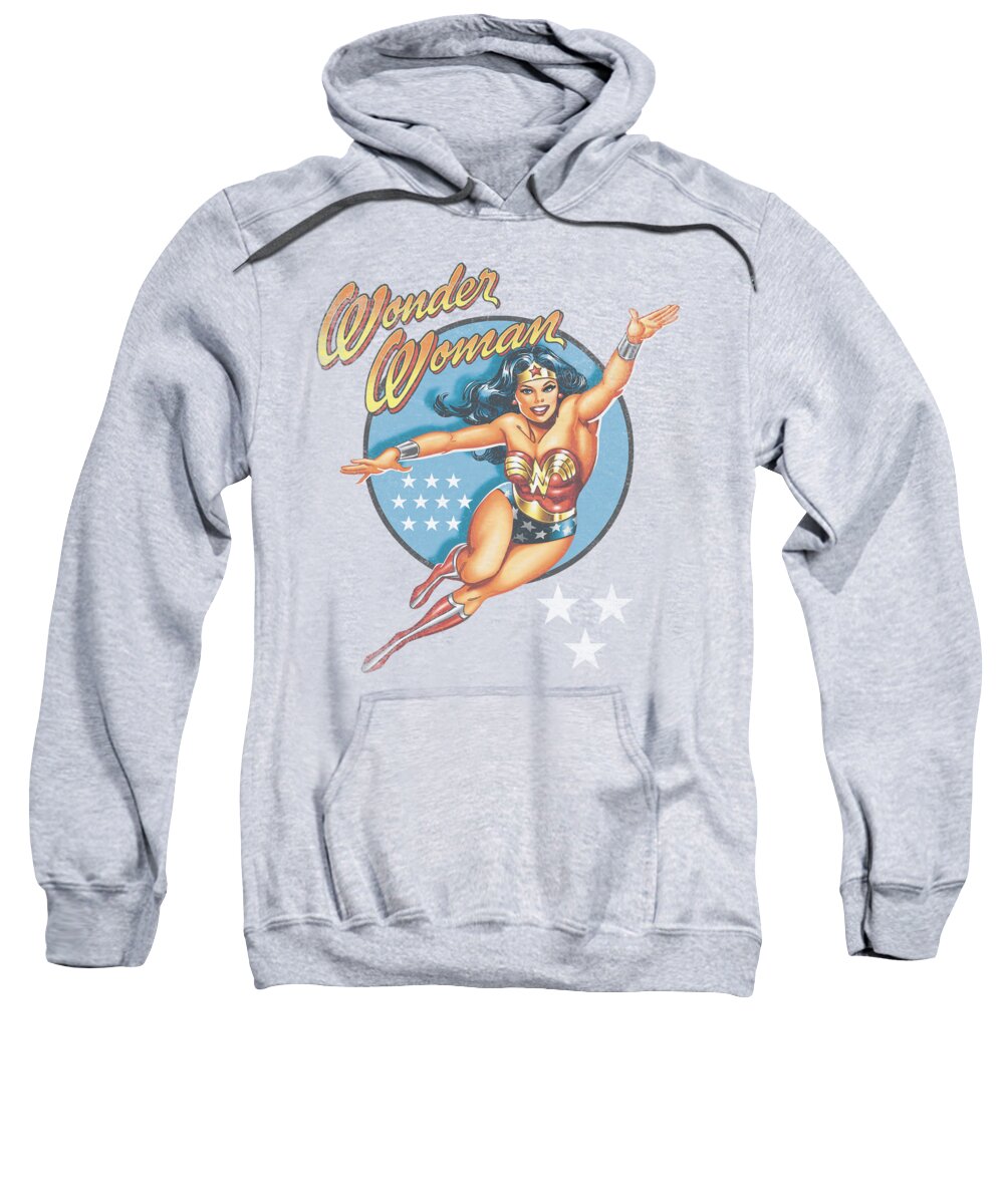  Sweatshirt featuring the digital art Dco - Wonder Woman Vintage by Brand A