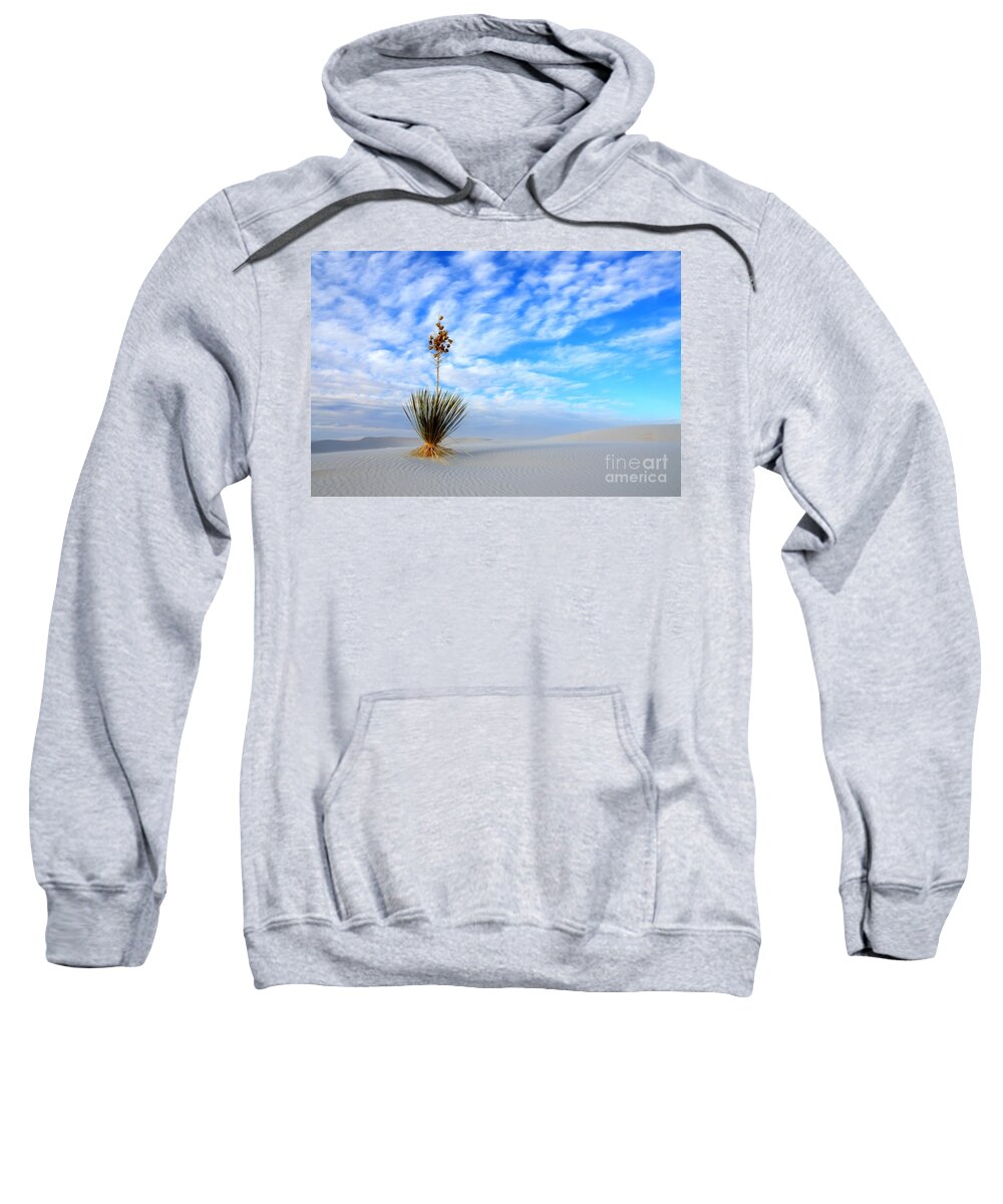 Alamogordo Sweatshirt featuring the photograph Desert Beauty White Sands New Mexico by Bob Christopher