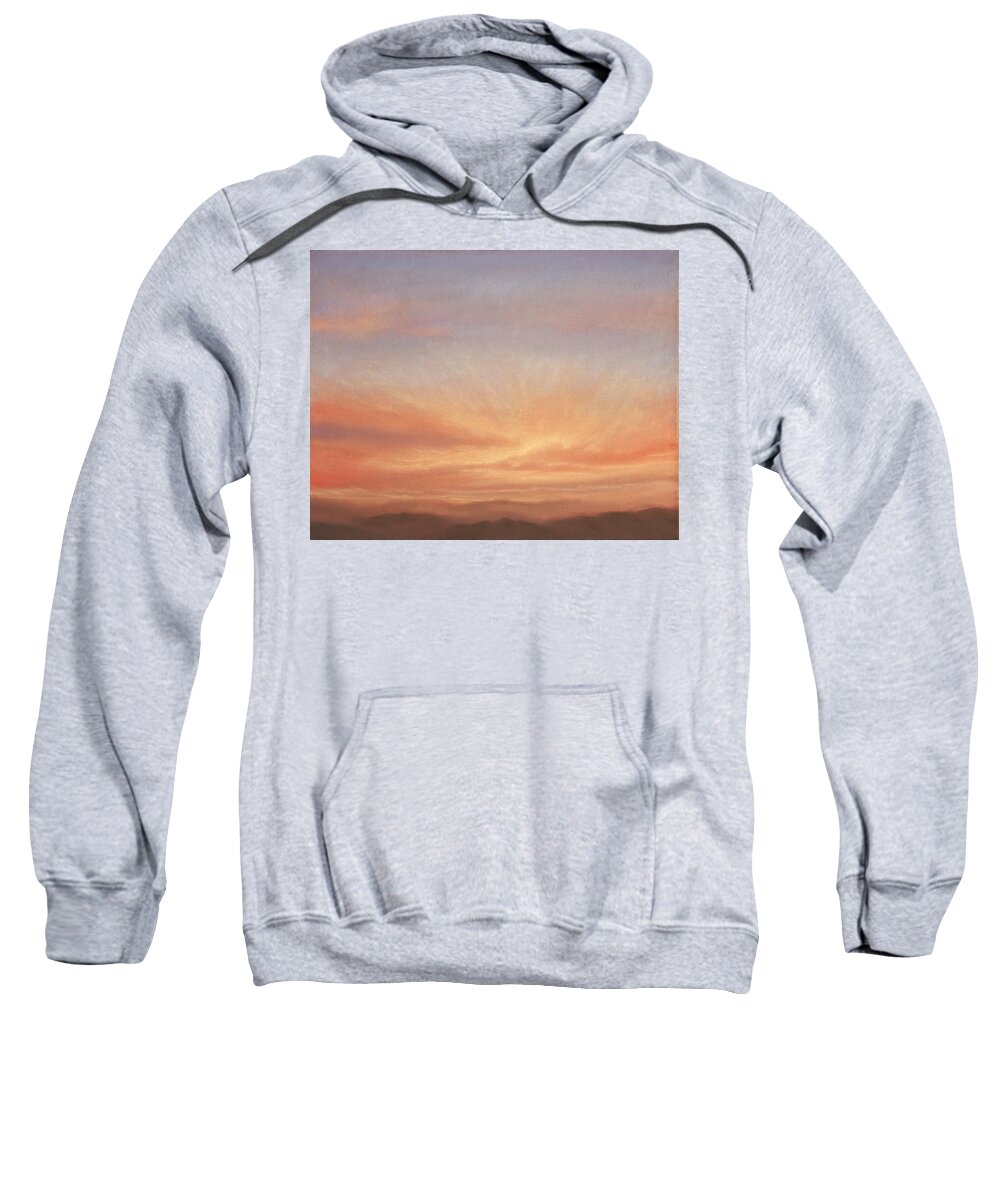 Desert Sweatshirt featuring the pastel Desert Sky B by Michael Heikkinen