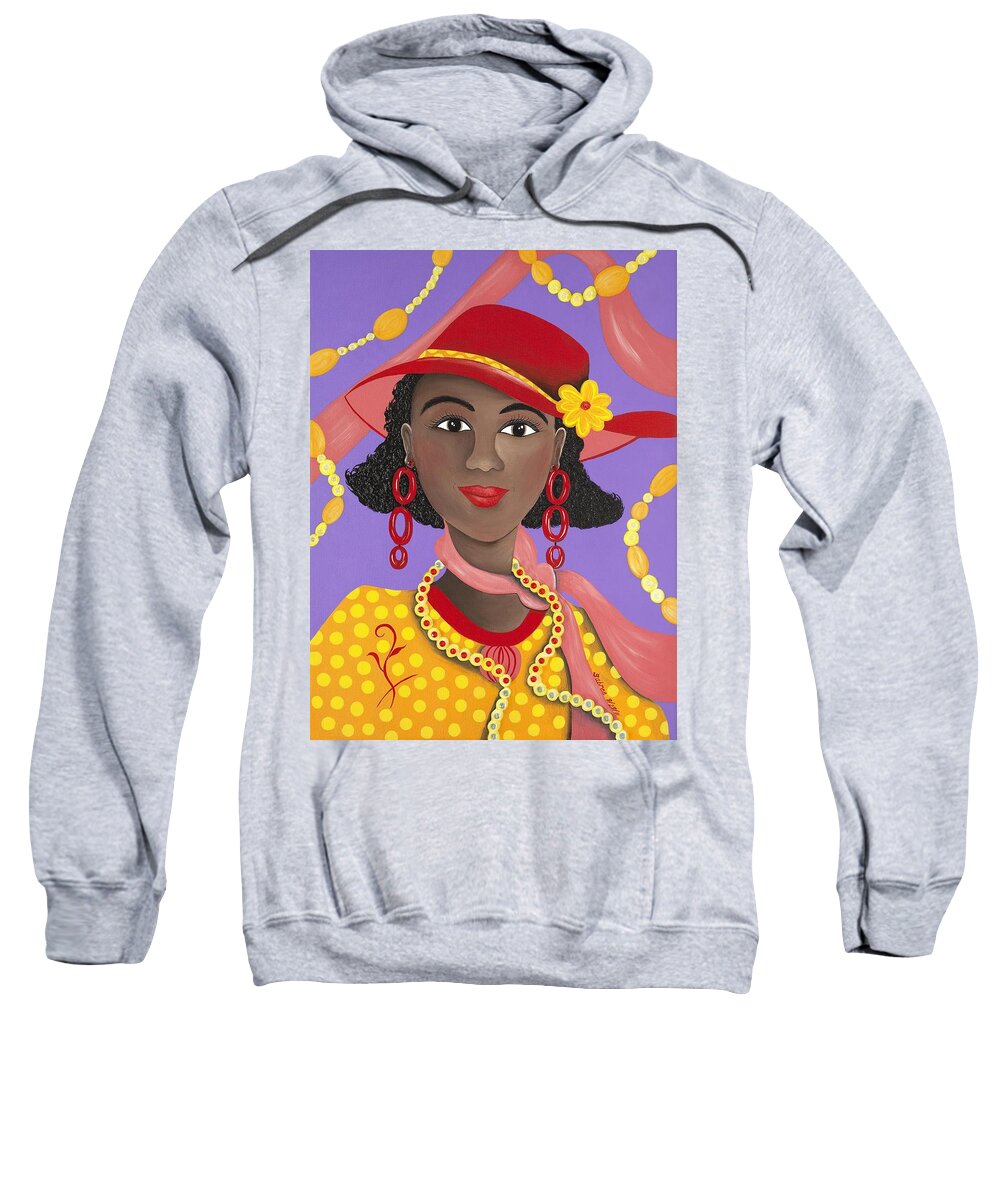 Sabree Sweatshirt featuring the painting Determined by Patricia Sabreee