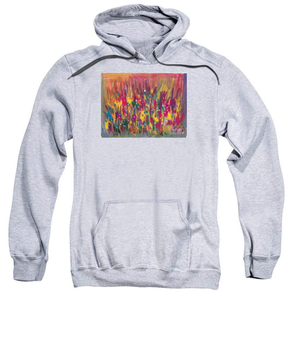 Contemporary Sweatshirt featuring the painting Distortion by Bjorn Sjogren