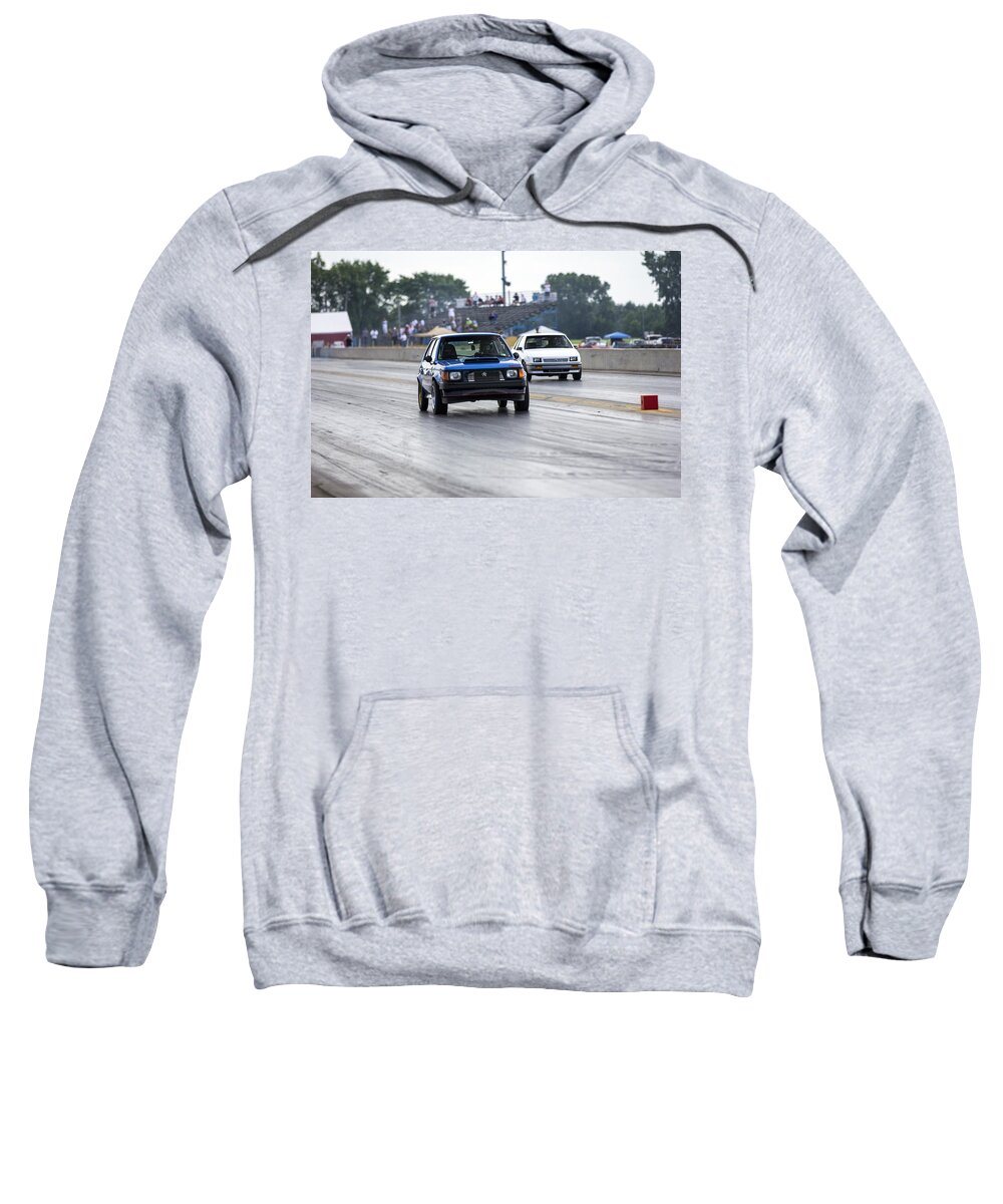 Dodge Sweatshirt featuring the photograph Dodge Omni GLH vs RWD Dodge Shadow - Without Times by Josh Bryant