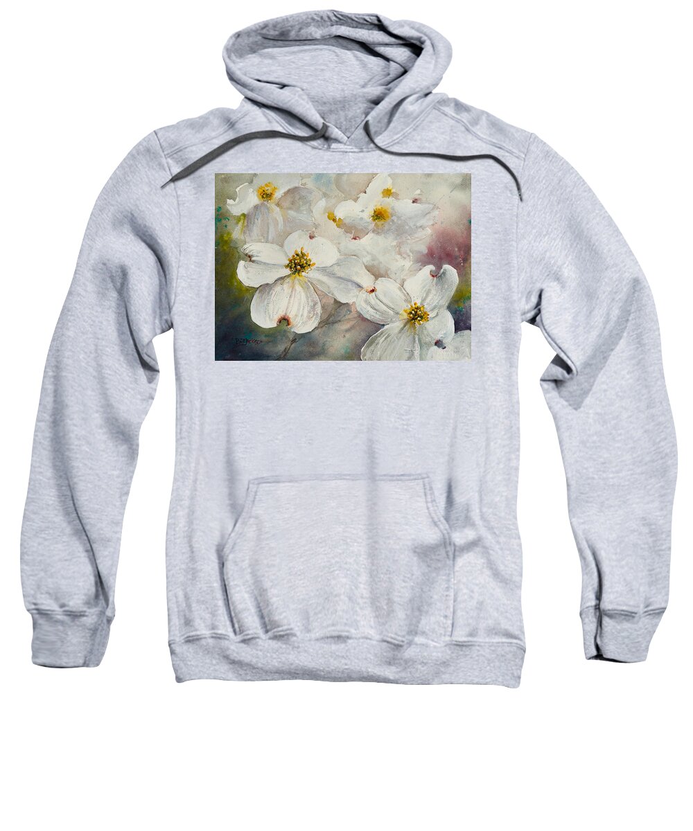 Dogwood Sweatshirt featuring the painting Dogwood 6 by Bill Jackson