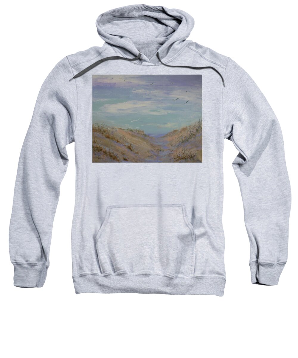 Sand Dunes Sweatshirt featuring the painting Dune by Ruth Kamenev