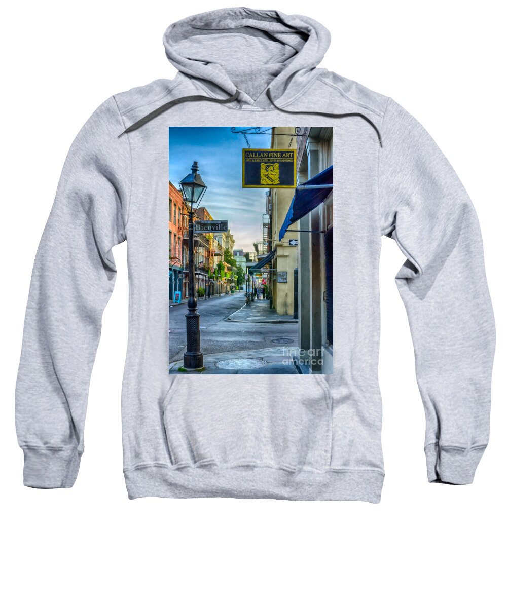 2014 Sweatshirt featuring the photograph Early Morning in French Quarter NOLA by Kathleen K Parker