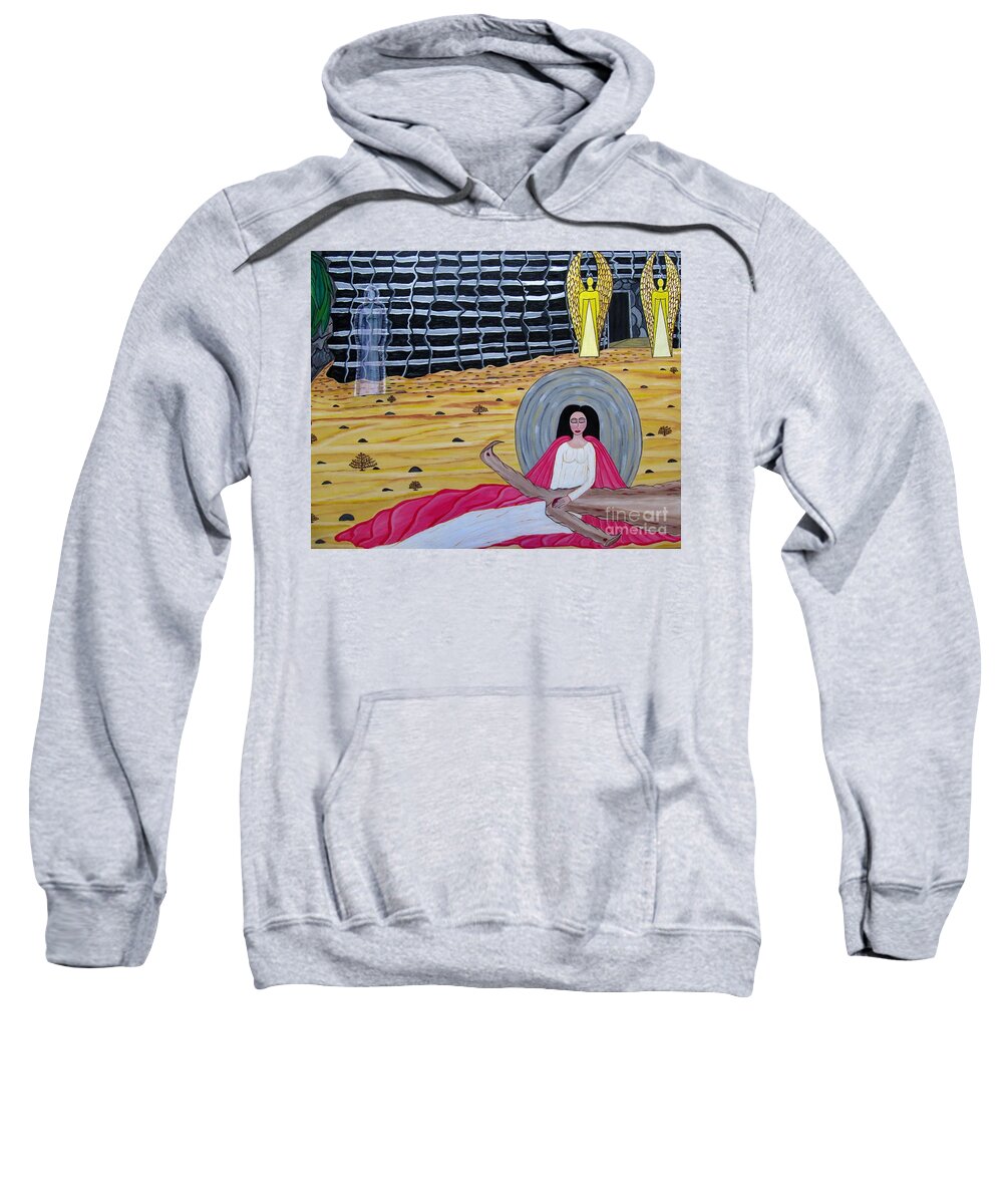 Sandra Marie Adams Sweatshirt featuring the painting Easter by Sandra Marie Adams