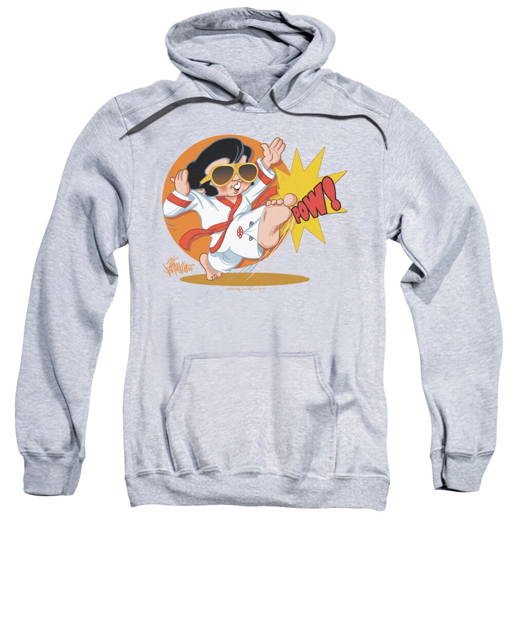  Sweatshirt featuring the digital art Elvis - Karate King by Brand A