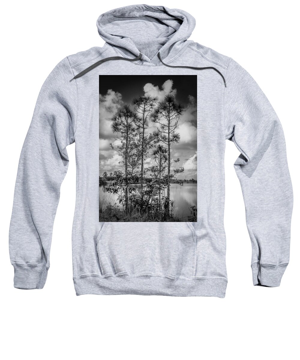 Everglades Sweatshirt featuring the photograph Everglades 0336BW by Rudy Umans